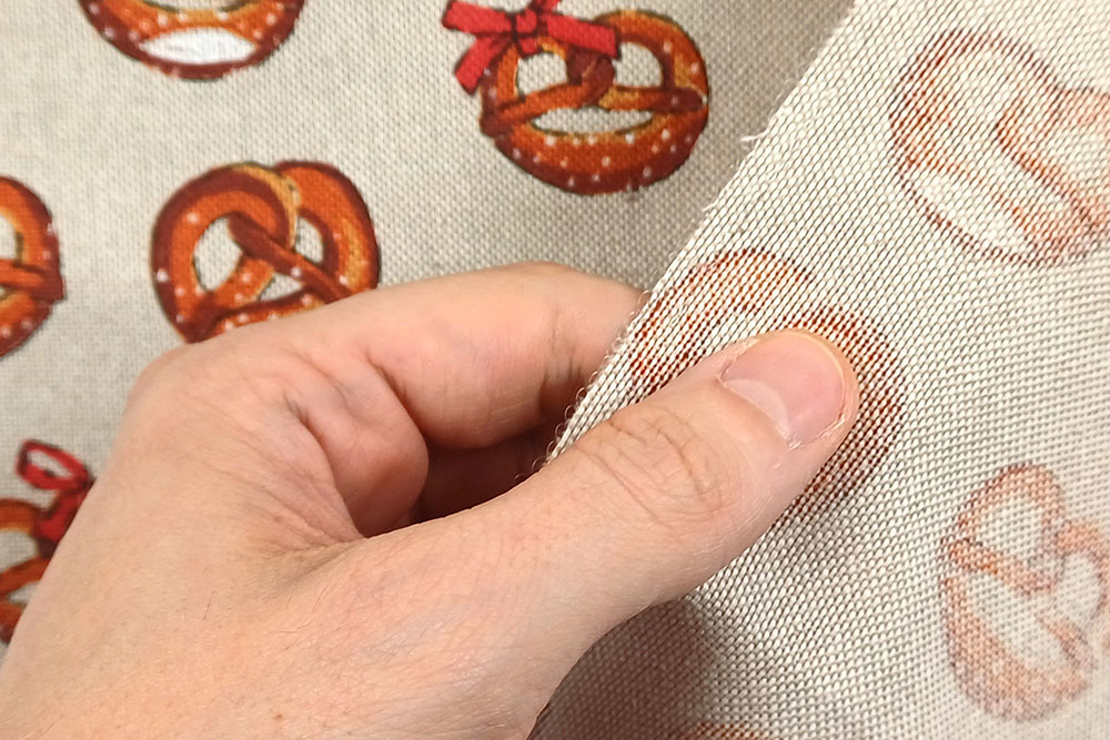 Dekostoff Leinenoptik - Brezeln