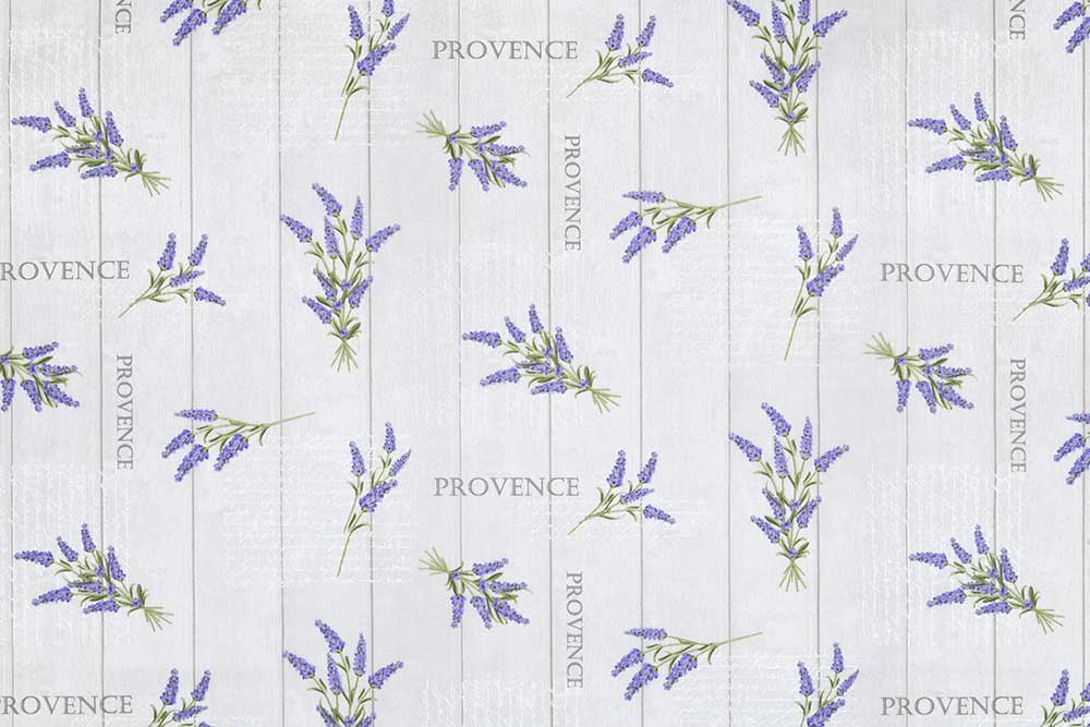 Dekostoff - Lavendel auf Holz