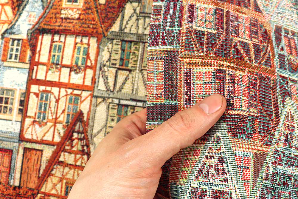 Gobelin-Stoff - Fachwerkhäuser