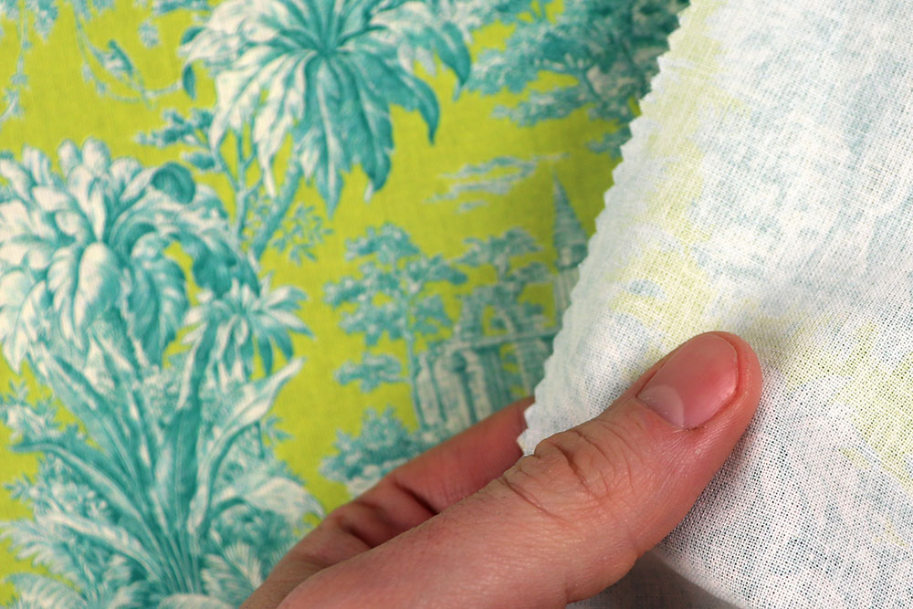 Baumwollstoff - Toile de Jouy - Mayani Green