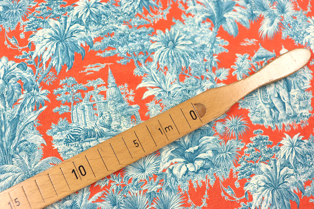 Baumwollstoff - Toile de Jouy - Mayani Terra