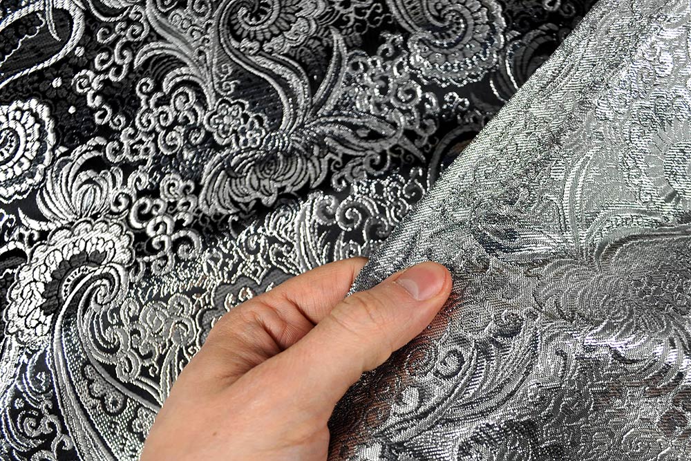 Brokat Maharadscha - Schwarz/Silber