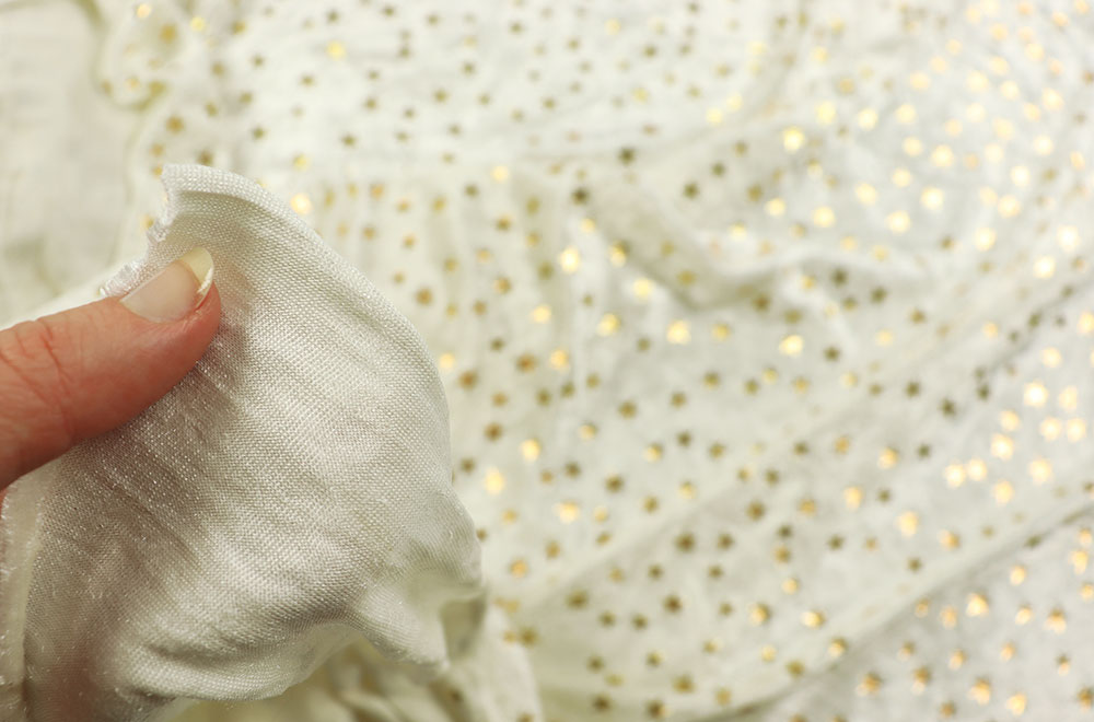 Pannesamt - Glänzende Goldsterne