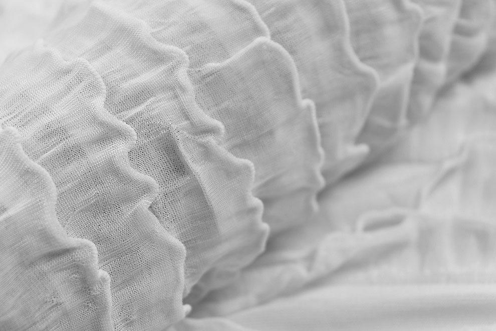 Rüschenjersey - Weiß