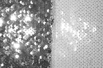 Wende-Pailletten-Stoff - Weiß/Silber