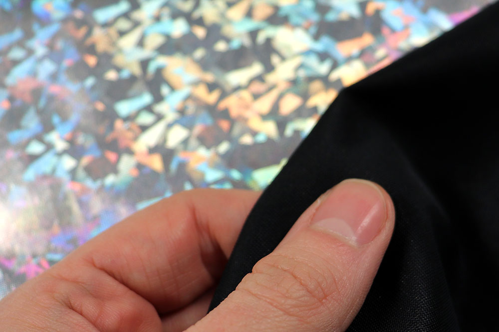 Tanzkleiderstoff Hologramm - Silver Prisma