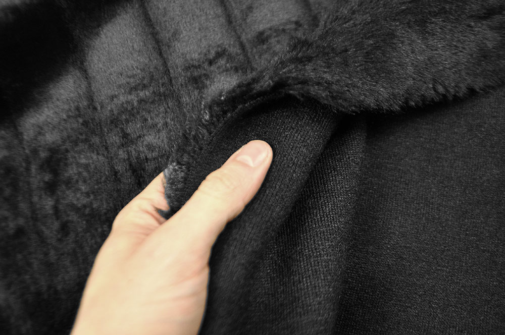 Nerz-Pelzimitat - Schwarz