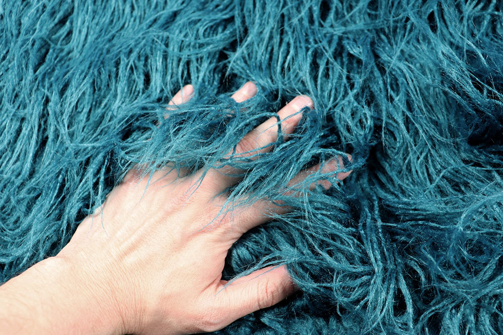 Langhaarfell - Petrol