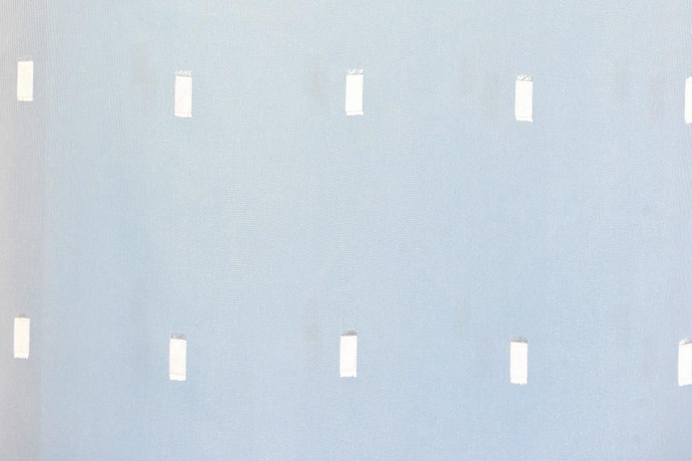 Gardine Oxford - Weiß transparent - 300 cm hoch - Bleiband - 1,0 Meter