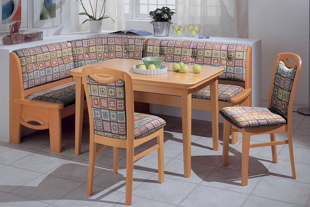 Gobelin-Stoff - Granny Squares - Schwarz