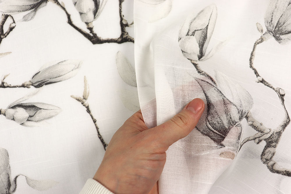 Gardinenstoff - Magnolienzweige