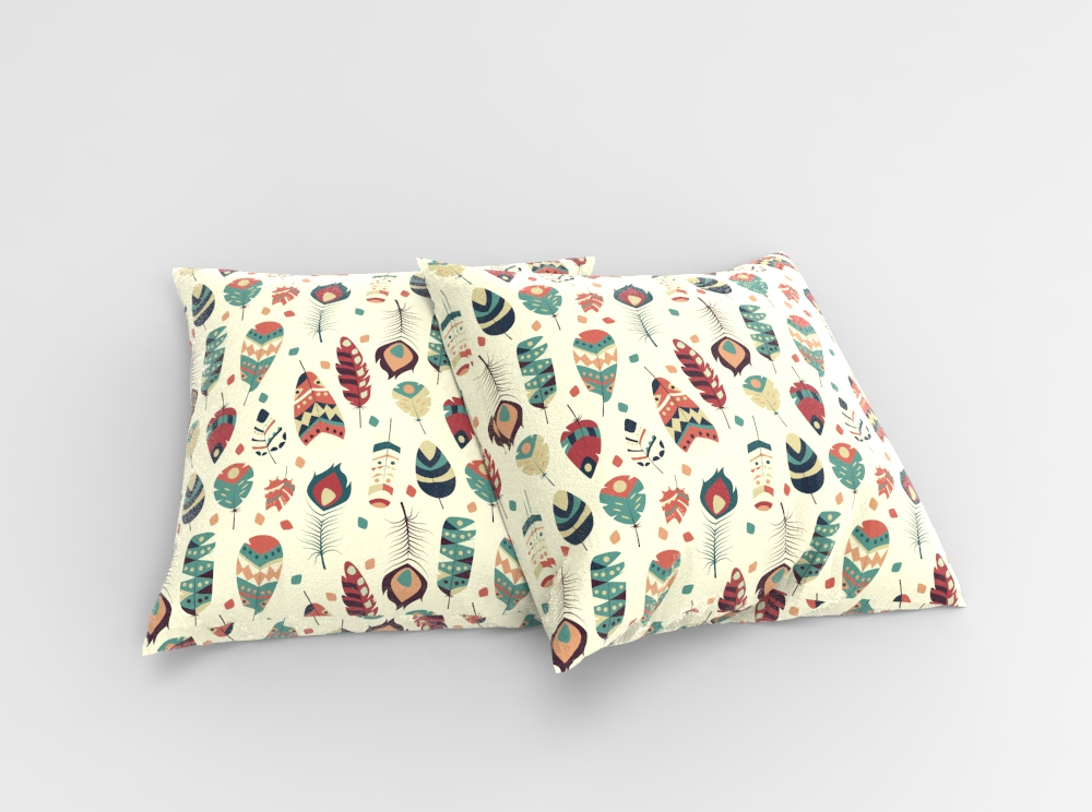 Fleece-Stoff - Indianer-Federn