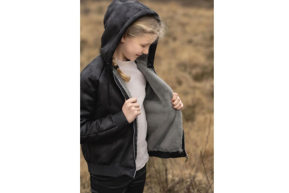 Kunstleder mit Fellrückseite