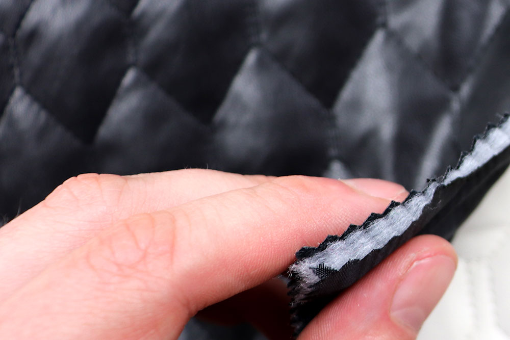 Kunstleder-Stepper wattiert - Schwarz