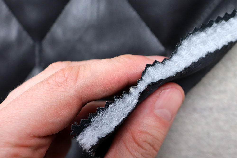 Kunstleder-Stepper wattiert XXL - Schwarz