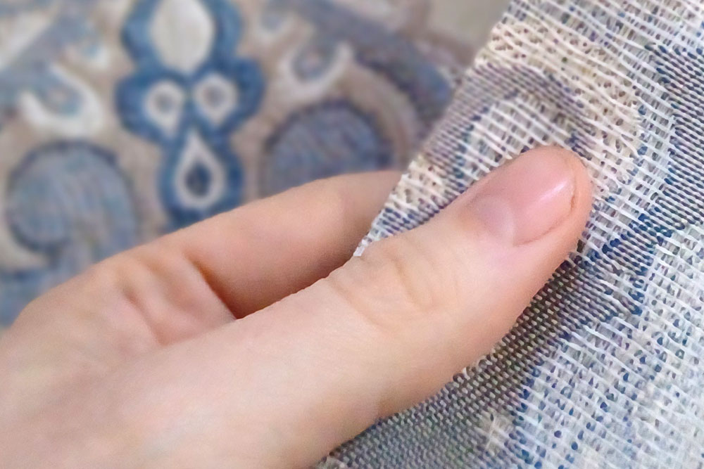 Möbel-Jacquard Premium - Aladina - Blau/Creme