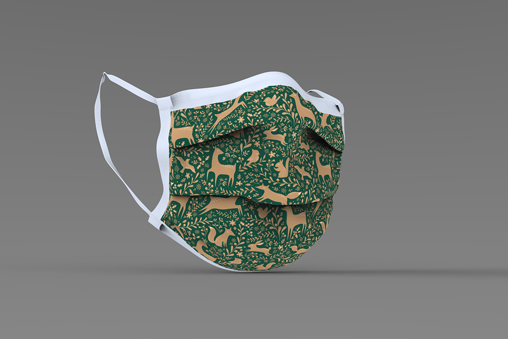 Baumwoll-Mundschutzstoff - Forest Animals