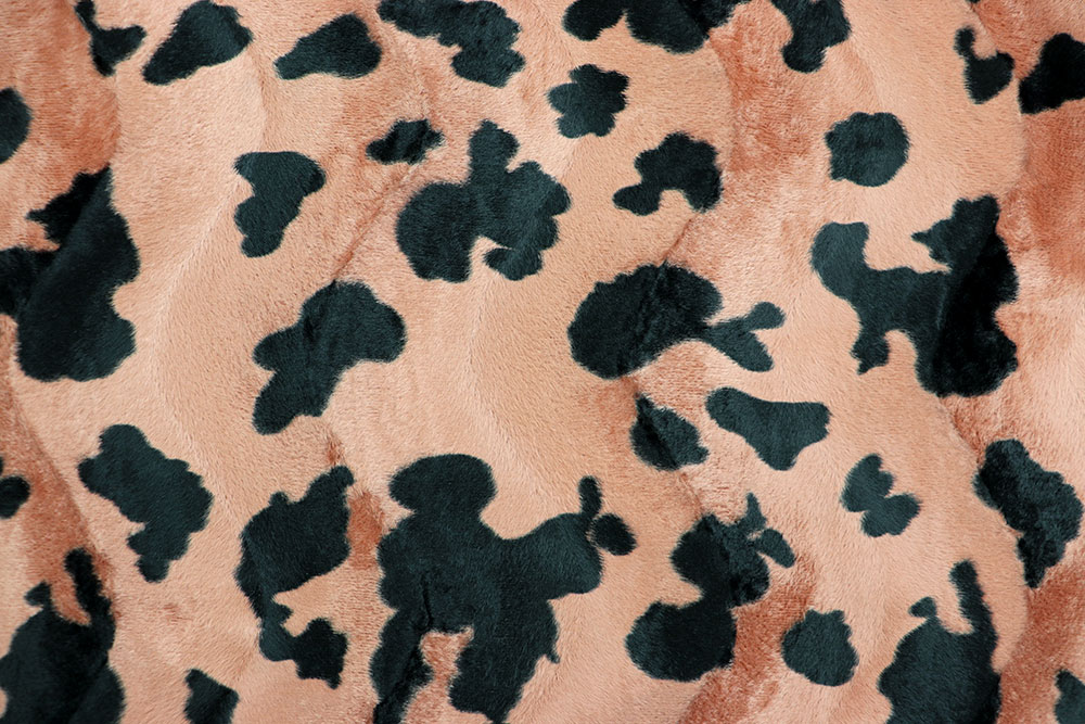 Fellimitat - Plüsch-Kuh - Braun/Schwarz