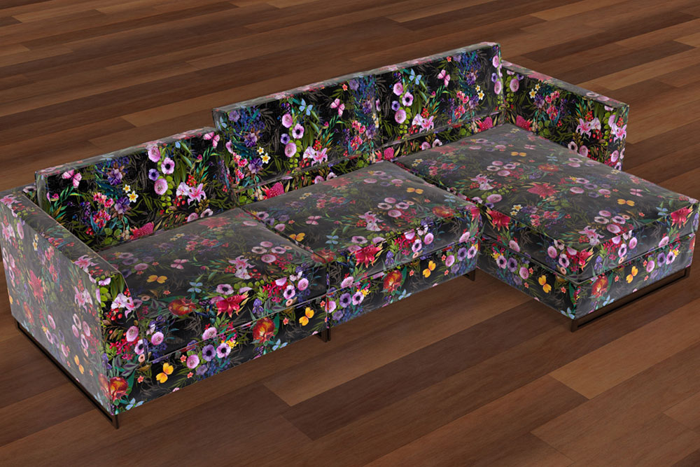 Samt-Stoff - Anemonen