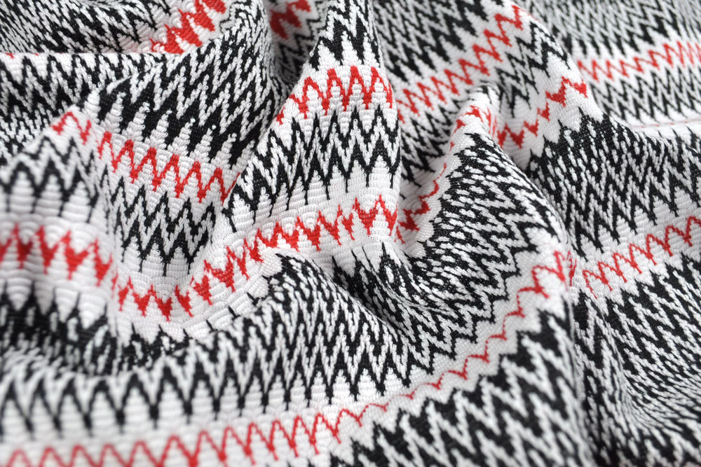 Strick-Jacquard - Ethno-Style - Rot