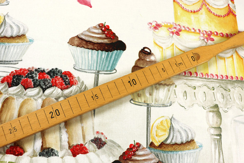Baumwoll-Dekostoff Digital - Patisserie