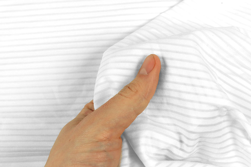 Tanzkleiderstoff - Streifenstruktur - Weiß