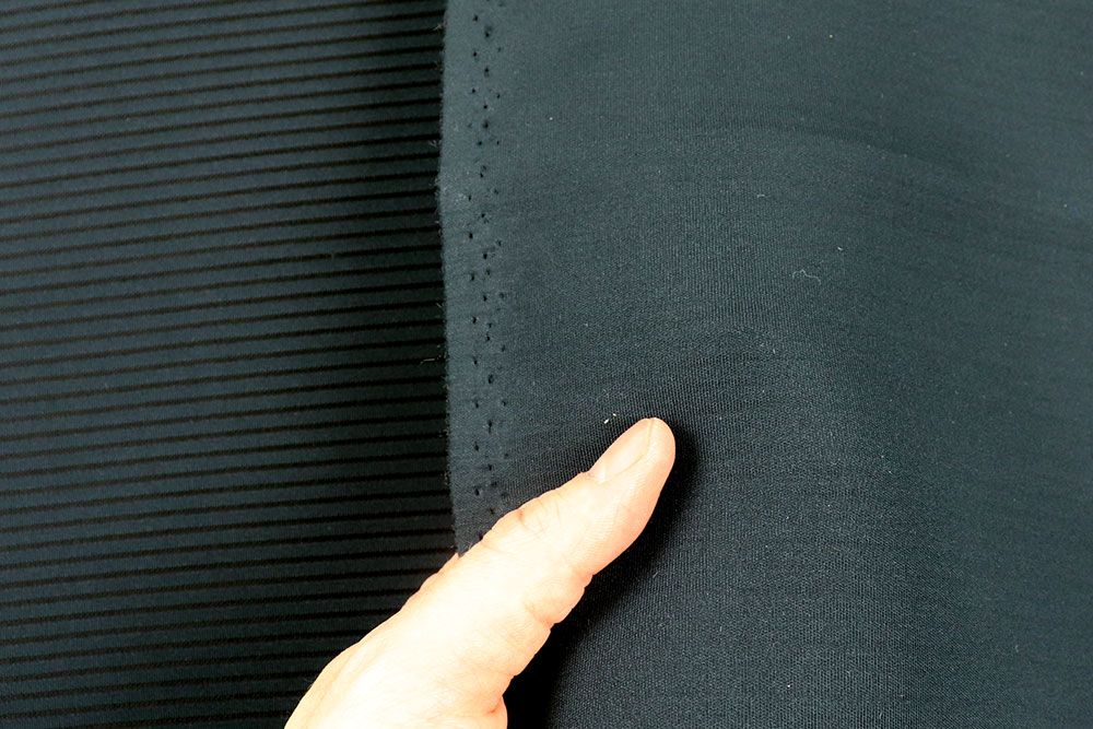 Neopren light - Streifenstruktur - Schwarzblau