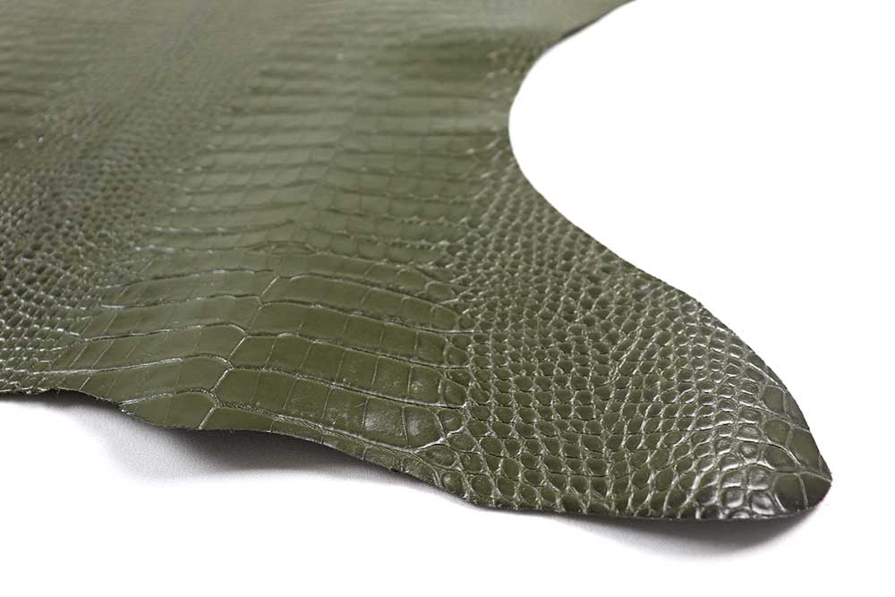 Echtleder-Haut - Krokodil-Prägung - 1,5 qm
