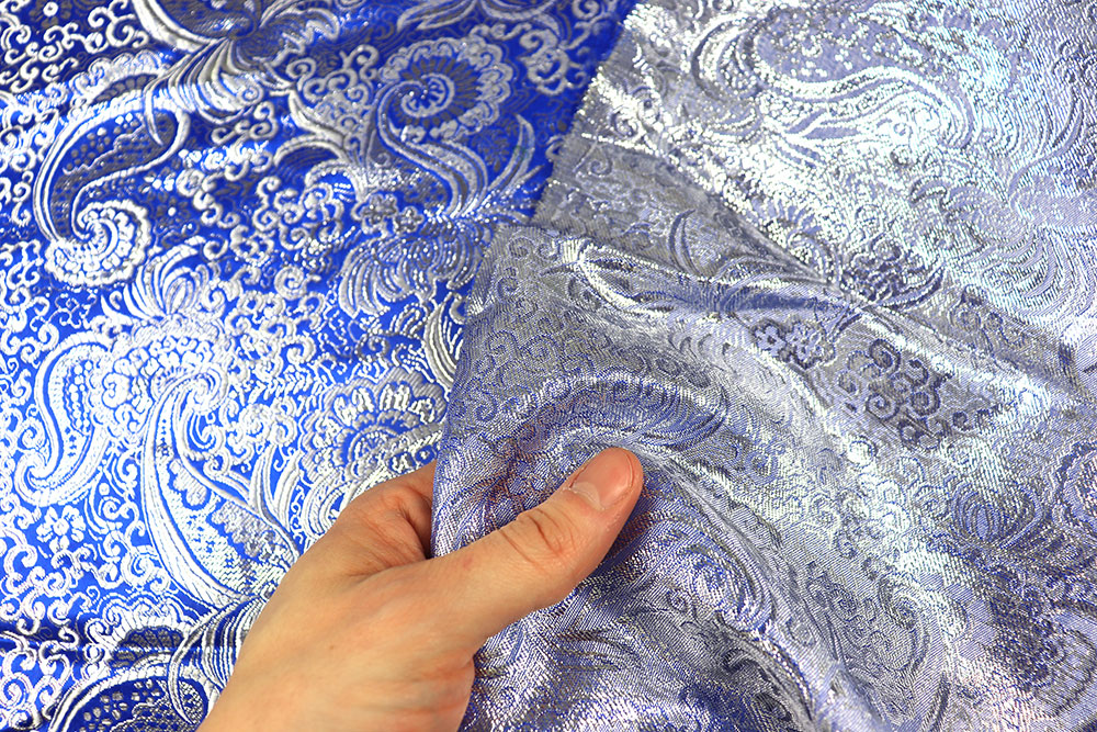 Brokat Maharadscha - Royal/Silber