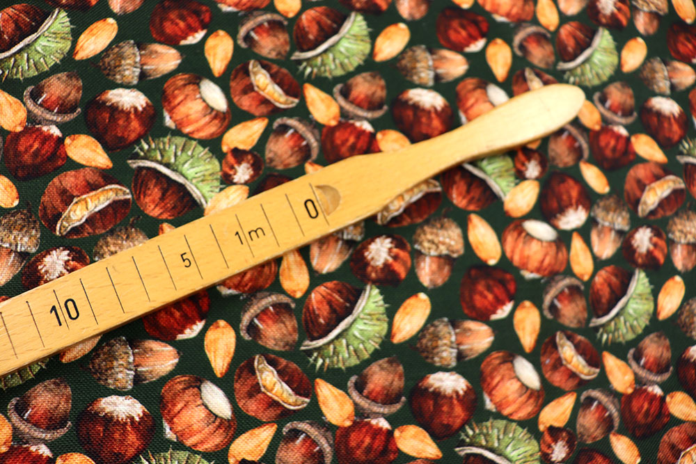 Dekostoff beschichtet - Kastanien