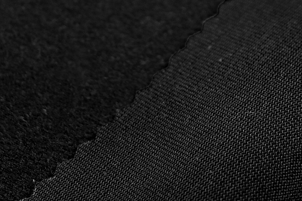 Klett-Velours - schwer entflammbar B1 - 160 cm - Schwarz