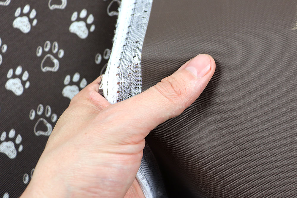 Polyesterstoff wasserabweisend - Tatze - Braun