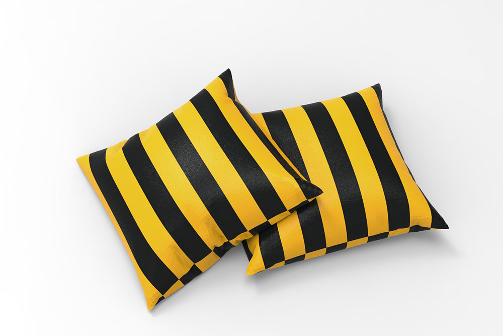 Universalstoff Block-Streifen - Schwarz/Gelb