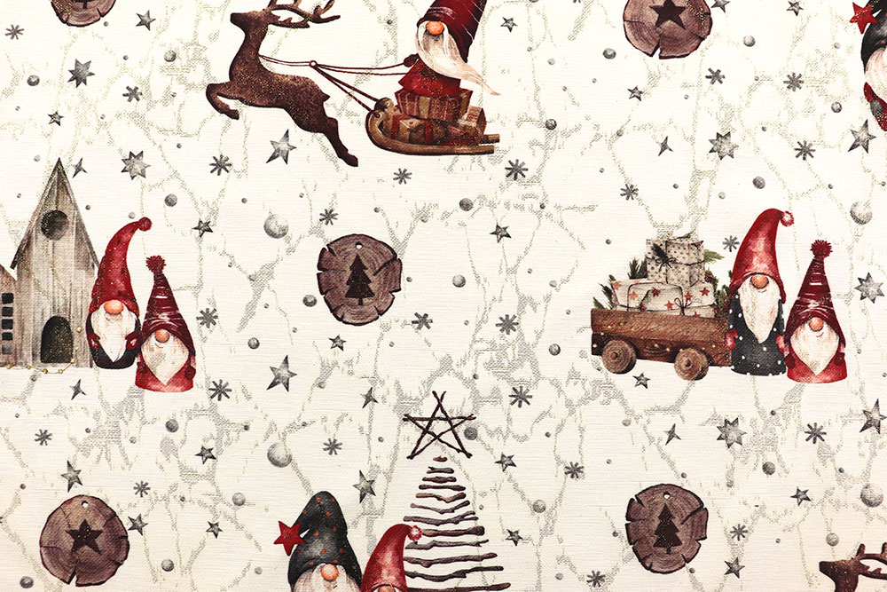 Jacquard Glitzer - Wichtel-Weihnacht