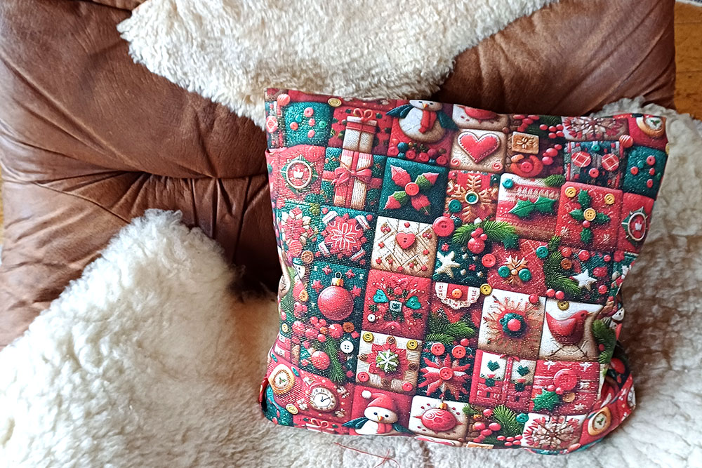 Weihnachtsstoff Glitzer - Red Christmas - 280 cm