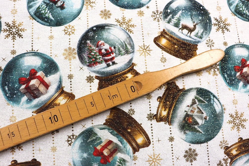 Weihnachtsstoff Glitzer - Snow Balls - 280 cm