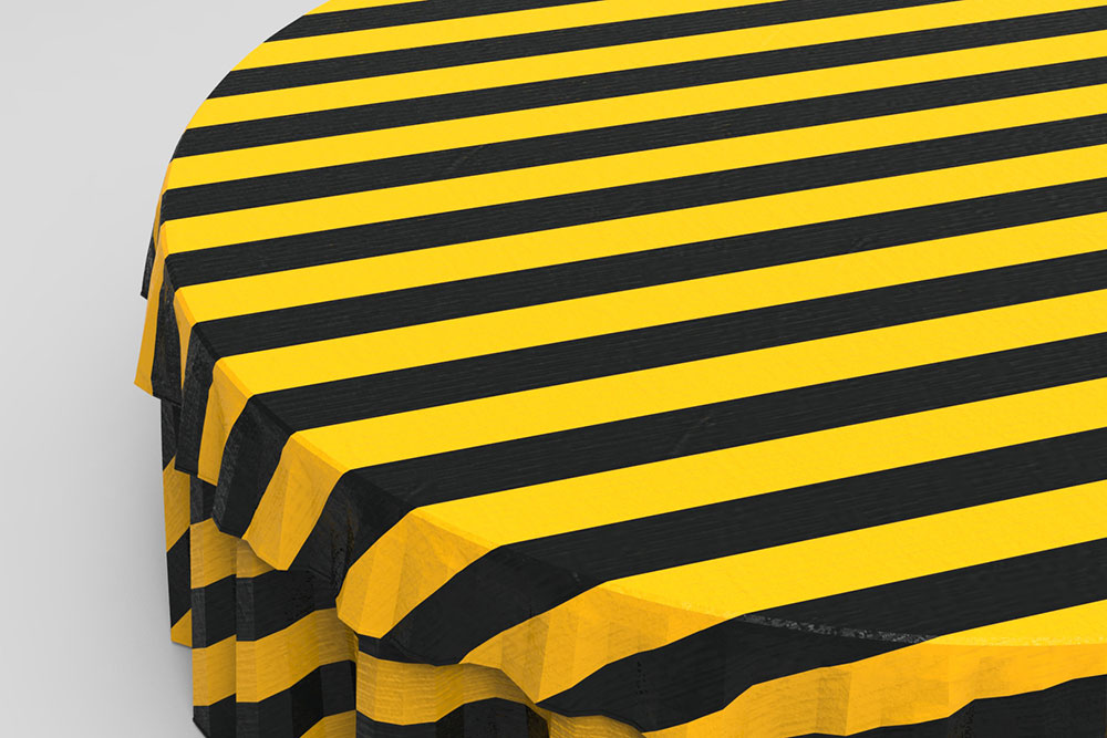 Universalstoff Block-Streifen - Schwarz/Gelb