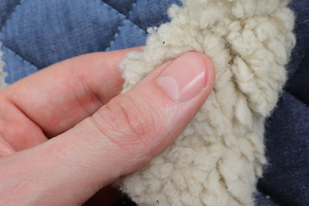 Jeans-Stepper mit Flausch-Rückseite