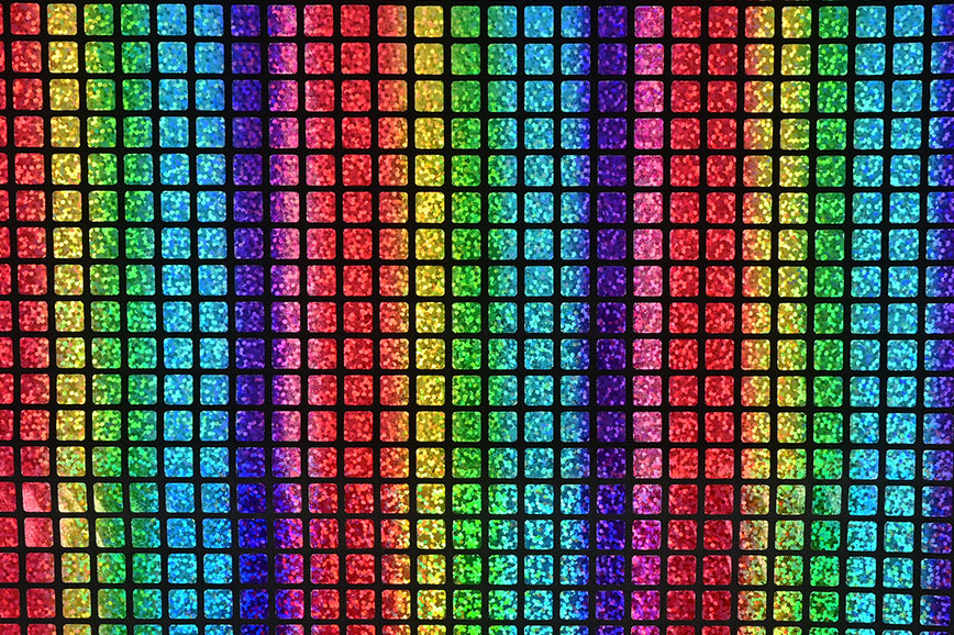 Tanzkleiderstoff - Rainbow-Karo