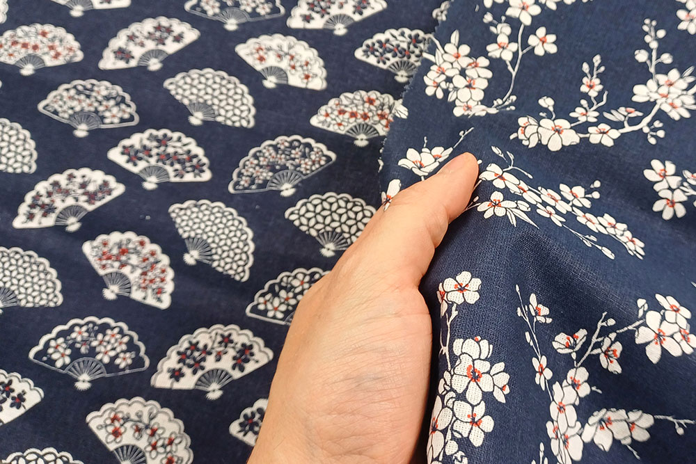 Baumwollstoff Asia - Fächer