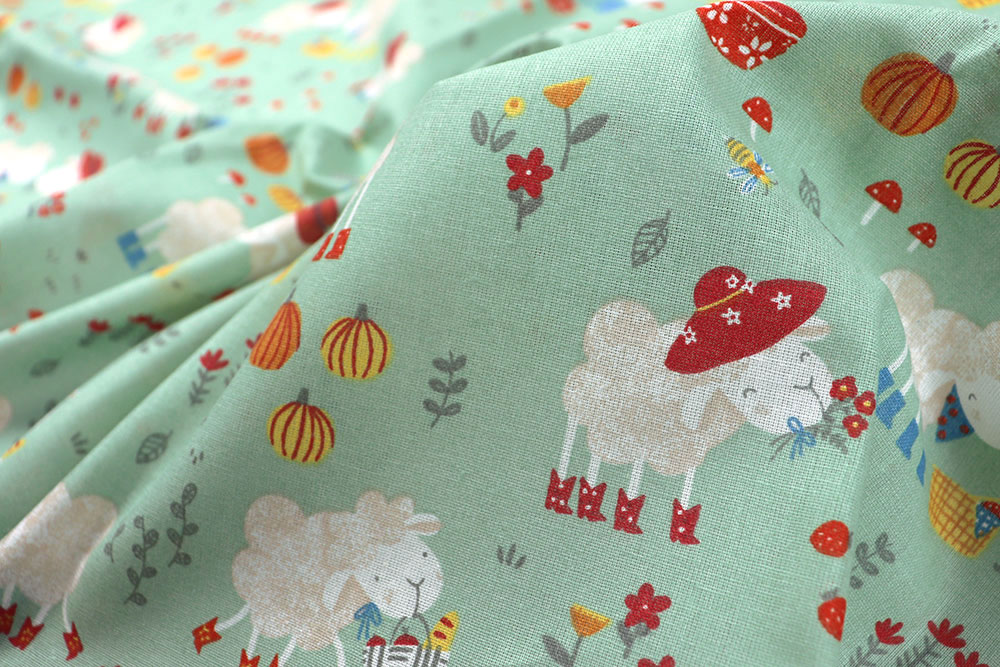 Baumwollstoff - Schäfchen