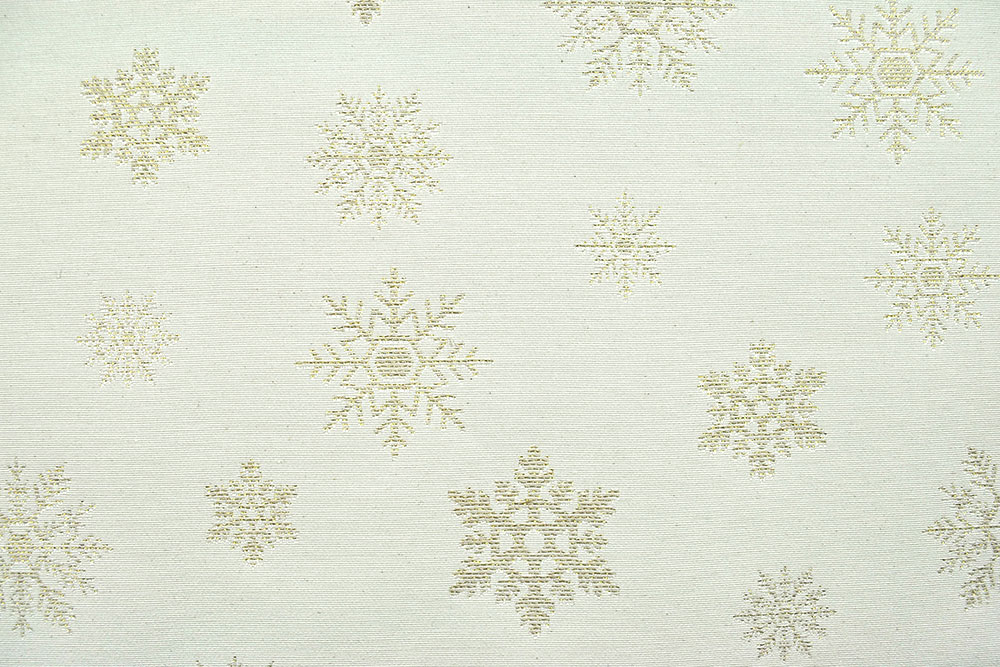 Jacquard - Glitzerflöckchen - Creme