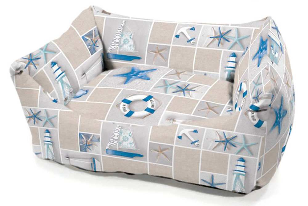 Dekostoff Leinenoptik - Seesterne, Muscheln und Co. - 280 cm