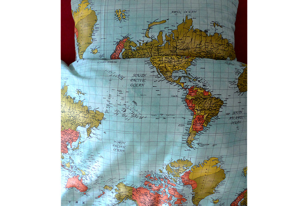 Dekostoff - Weltkarte - 280 cm