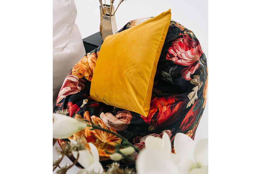 Samt-Dekostoff - Digitaldruck - Amsterdam Flowers