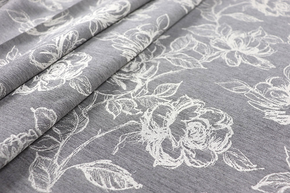 Jacquard Rosen - Silber/Creme