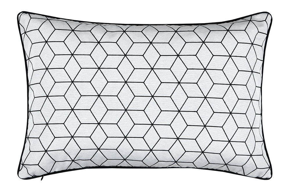 Wende-Jacquard - Cubic - Weiß/Schwarz