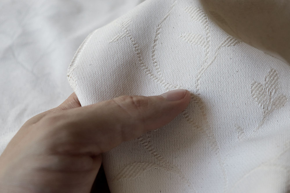 Dekostoff Jacquard Nature - Blütenranken