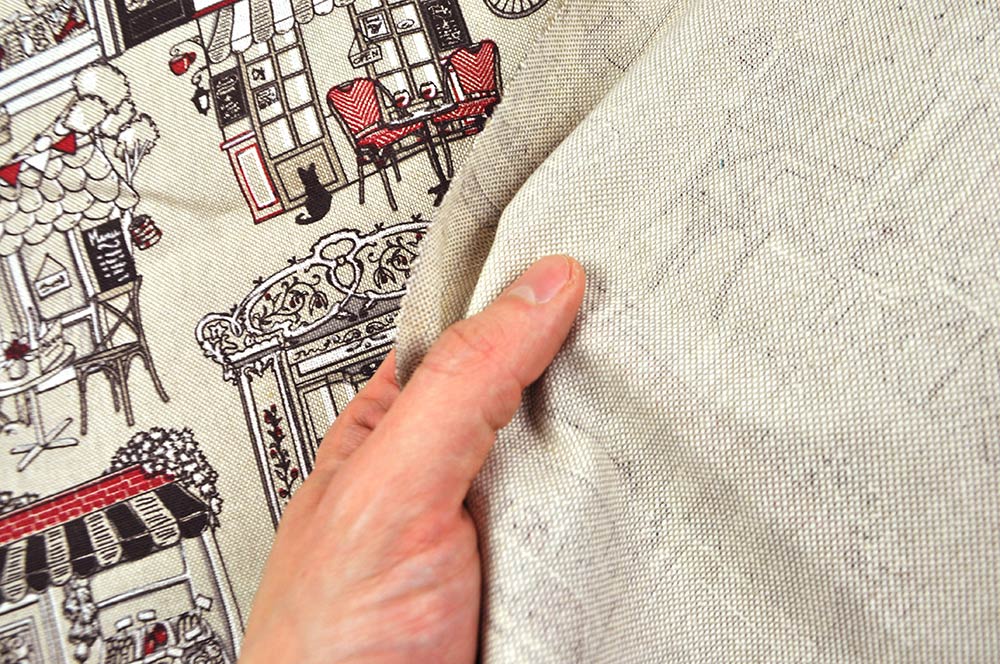 Dekostoff Leinenoptik - Cafe Francais