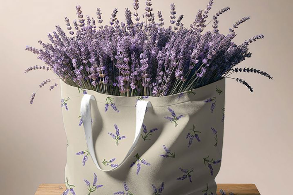 Dekostoff Leinenoptik - Lavendel-Traum